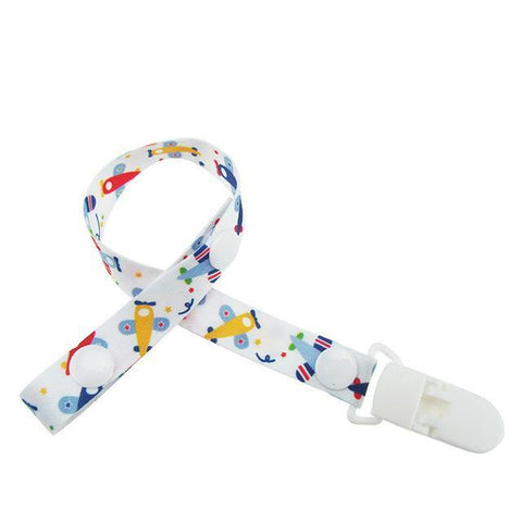 Image of * Baby Pacifier Clip Chain Ribbon Holder with Leash Strap & Nipple Holder for Infant