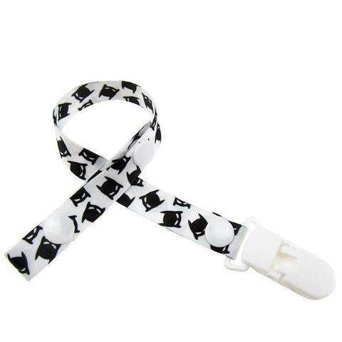 Image of * Baby Pacifier Clip Chain Ribbon Holder with Leash Strap & Nipple Holder for Infant