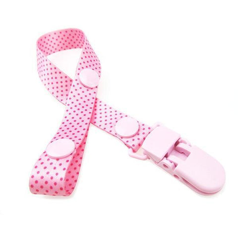 Image of * Baby Pacifier Clip Chain Ribbon Holder with Leash Strap & Nipple Holder for Infant