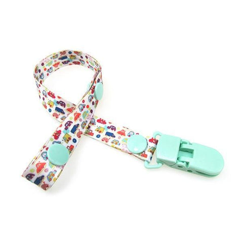 Image of * Baby Pacifier Clip Chain Ribbon Holder with Leash Strap & Nipple Holder for Infant