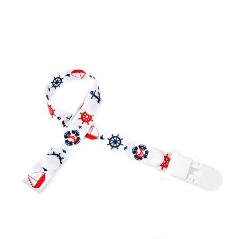 Image of * Baby Pacifier Clip Chain Ribbon Holder with Leash Strap & Nipple Holder for Infant