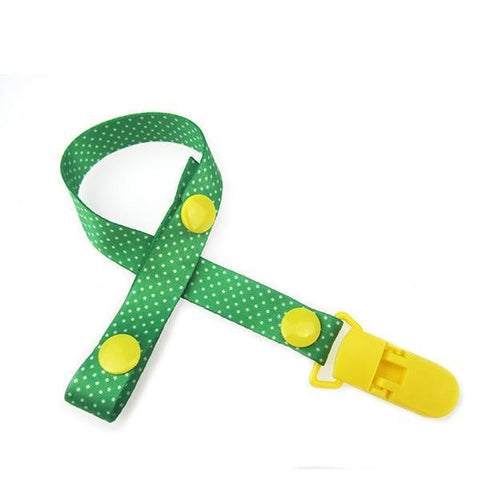 Image of * Baby Pacifier Clip Chain Ribbon Holder with Leash Strap & Nipple Holder for Infant