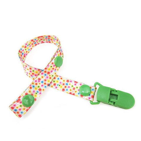 Image of * Baby Pacifier Clip Chain Ribbon Holder with Leash Strap & Nipple Holder for Infant