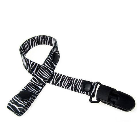 Image of * Baby Pacifier Clip Chain Ribbon Holder with Leash Strap & Nipple Holder for Infant