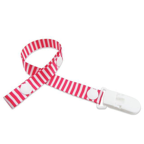 Image of * Baby Pacifier Clip Chain Ribbon Holder with Leash Strap & Nipple Holder for Infant