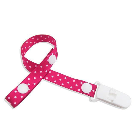 Image of * Baby Pacifier Clip Chain Ribbon Holder with Leash Strap & Nipple Holder for Infant