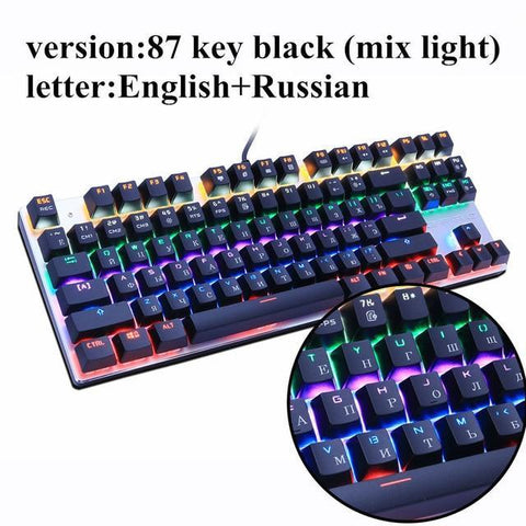 Image of * BEST SELLING 87-Key Blue Switch Gaming Keyboard for Tablet Desktop