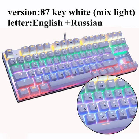 Image of * BEST SELLING 87-Key Blue Switch Gaming Keyboard for Tablet Desktop