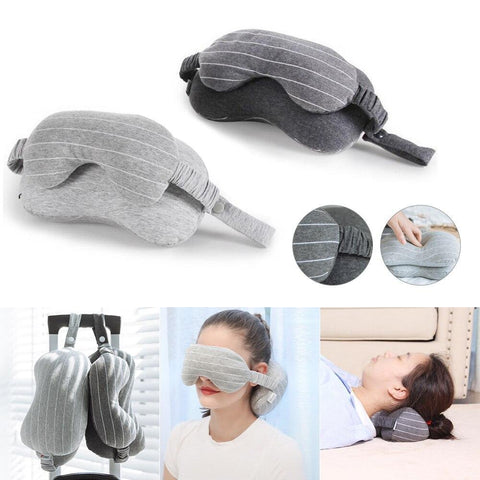 Image of * BEST SELLING Portbale 2-in-1 Eye Mask and Neck Pillow for Home or Airplane Travel