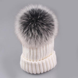 * BEST SELLING Women Beanie Hat with Fur Top for Autumn & Winter Seasons