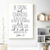 * Christian Wall Art Canvas Painting - Bible Verse Joshua 1:9