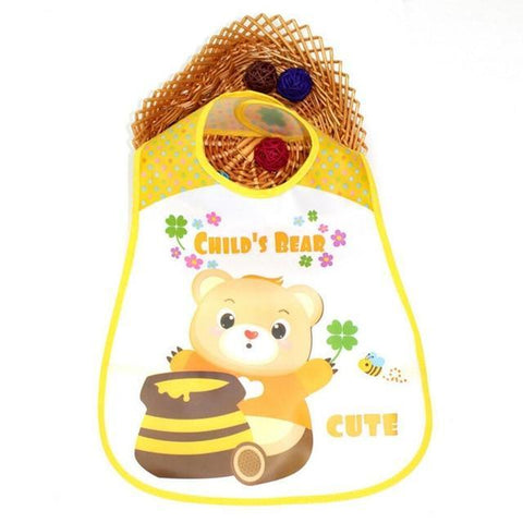 Image of * Cute Designs Adjustable Waterproof E-Z Clean Baby Bibs EVA Plastic