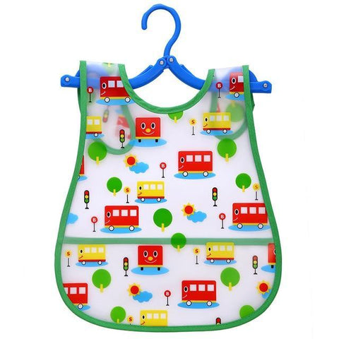 Image of * Cute Designs Adjustable Waterproof E-Z Clean Baby Bibs EVA Plastic