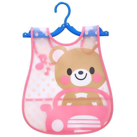 Image of * Cute Designs Adjustable Waterproof E-Z Clean Baby Bibs EVA Plastic