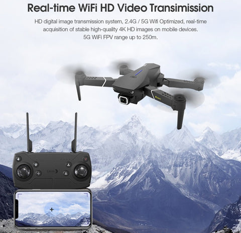 Image of * Amazing 4K WiFi Quadcopter Drone with Wide Angle Camera & Foldable Body for EZ Storage