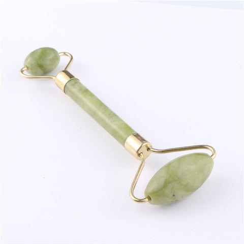 Image of * Facial Massage Jade Stone Roller with Double Heads for Skin Relaxation