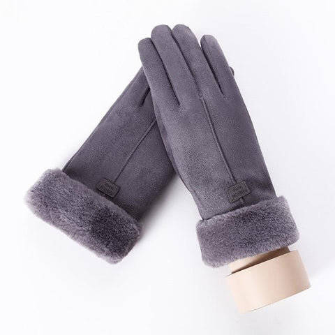 Image of * Female Winter Lace Cashmere Warm Touch Screen Driving Gloves