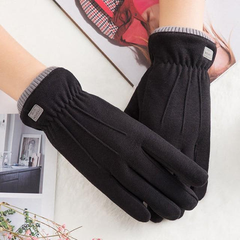 Image of * Female Winter Lace Cashmere Warm Touch Screen Driving Gloves