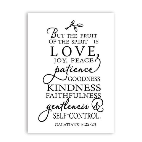 Image of * Fruit Of The Spirit Christian Canvas Wall Art Print  Bible Verse Galatians 5:22