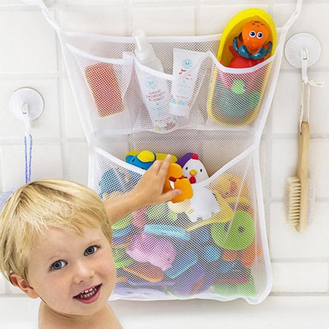 Image of * Hanging Mesh Baby Bath Toy Organizer & Tidy Storage Bag