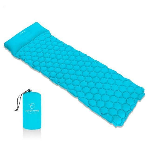 Image of * Inflatable Sleeping Pad Camping Mat With Pillow Air Mattress Sleeping Cushion with Outdoor Camping & Hiking