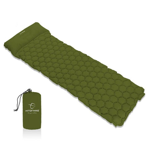 Image of * Inflatable Sleeping Pad Camping Mat With Pillow Air Mattress Sleeping Cushion with Outdoor Camping & Hiking