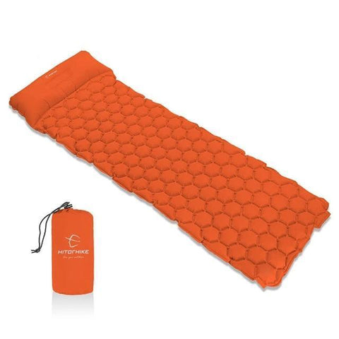 Image of * Inflatable Sleeping Pad Camping Mat With Pillow Air Mattress Sleeping Cushion with Outdoor Camping & Hiking