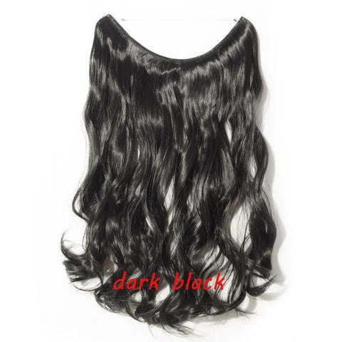 Image of * Invisible Wire One Piece Halo Hair Extension with No Clip Synthetic Hair 20 inches