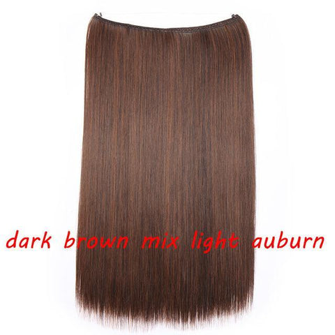 Image of * Invisible Wire One Piece Halo Hair Extension with No Clip Synthetic Hair 20 inches