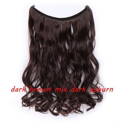 Image of * Invisible Wire One Piece Halo Hair Extension with No Clip Synthetic Hair 20 inches