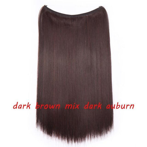 Image of * Invisible Wire One Piece Halo Hair Extension with No Clip Synthetic Hair 20 inches