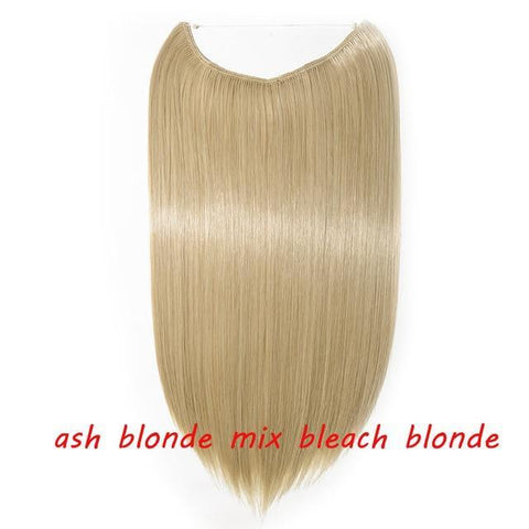 Image of * Invisible Wire One Piece Halo Hair Extension with No Clip Synthetic Hair 20 inches