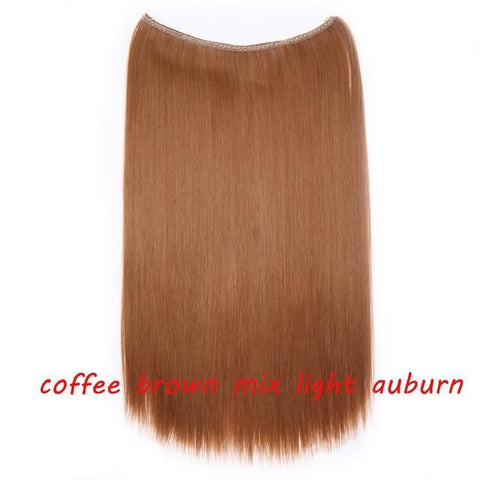 Image of * Invisible Wire One Piece Halo Hair Extension with No Clip Synthetic Hair 20 inches