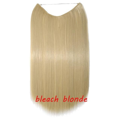 Image of * Invisible Wire One Piece Halo Hair Extension with No Clip Synthetic Hair 20 inches