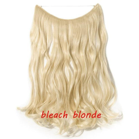 Image of * Invisible Wire One Piece Halo Hair Extension with No Clip Synthetic Hair 20 inches