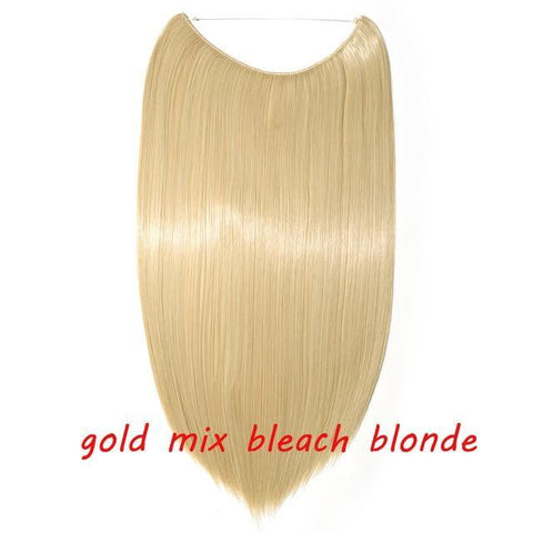 Image of * Invisible Wire One Piece Halo Hair Extension with No Clip Synthetic Hair 20 inches