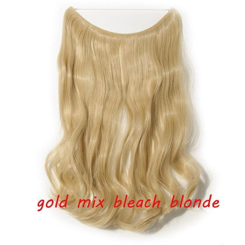 Image of * Invisible Wire One Piece Halo Hair Extension with No Clip Synthetic Hair 20 inches