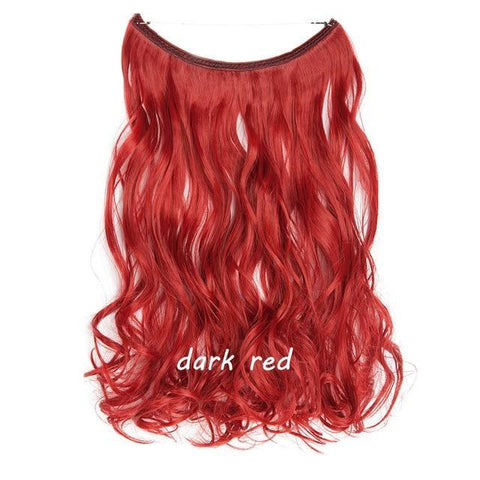 Image of * Invisible Wire One Piece Halo Hair Extension with No Clip Synthetic Hair 20 inches