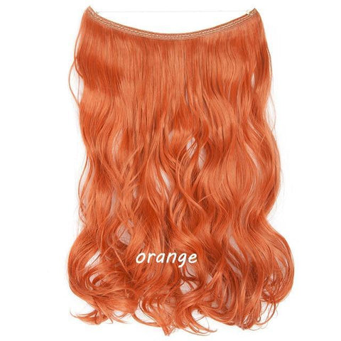 Image of * Invisible Wire One Piece Halo Hair Extension with No Clip Synthetic Hair 20 inches