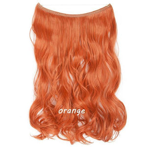 * Invisible Wire One Piece Halo Hair Extension with No Clip Synthetic Hair 20 inches