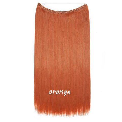 Image of * Invisible Wire One Piece Halo Hair Extension with No Clip Synthetic Hair 20 inches