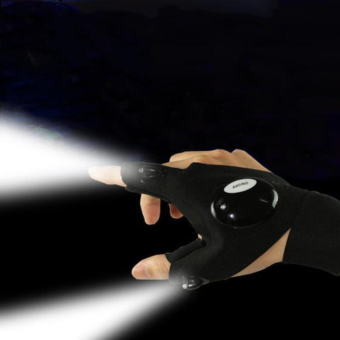 Image of * LED Flashlight Glove for Outdoor, Fishing, Camping, Hiking and Search and Rescue