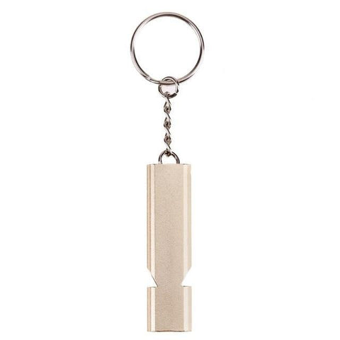 Image of * Mini Portable 150db Double Pipe High Decibel Outdoor Camping Hiking Survival Whistle Keychain