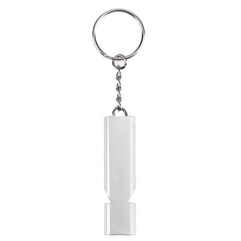 Image of * Mini Portable 150db Double Pipe High Decibel Outdoor Camping Hiking Survival Whistle Keychain