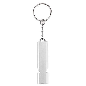 * Mini Portable 150db Double Pipe High Decibel Outdoor Camping Hiking Survival Whistle Keychain