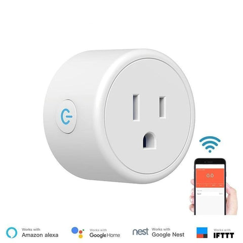 Image of * Mini US WiFi Smart Plug with Surge Protector, Voice Control Smart Socket Works with Alexa Google Home \ APP