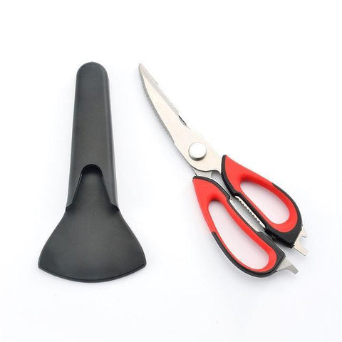 Image of * Multi-Function Stainless Steel Kitchen Scissors for Cutting Meat, Potatoes, Cheese & Vegetables