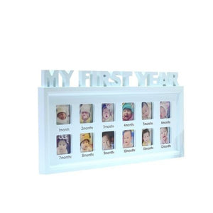 * MY FIRST YEAR Baby Picture Monthly Milestone Board to Commemorate Childhood