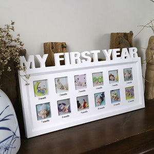 * MY FIRST YEAR Baby Picture Monthly Milestone Board to Commemorate Childhood