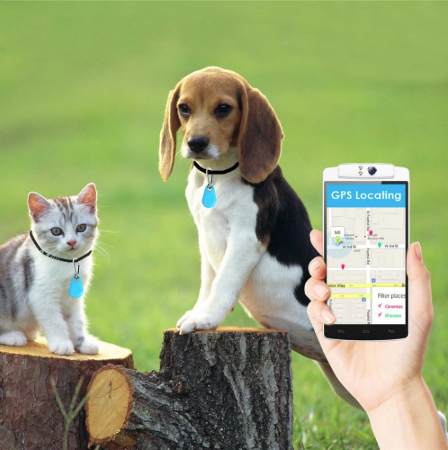 Image of * NEW Pet Smart Bluetooth Tracker GPS Locator For Dogs, Cats, Lost Suitcases, or Kids with Smartphone APP (BATTERY INCLUDED)